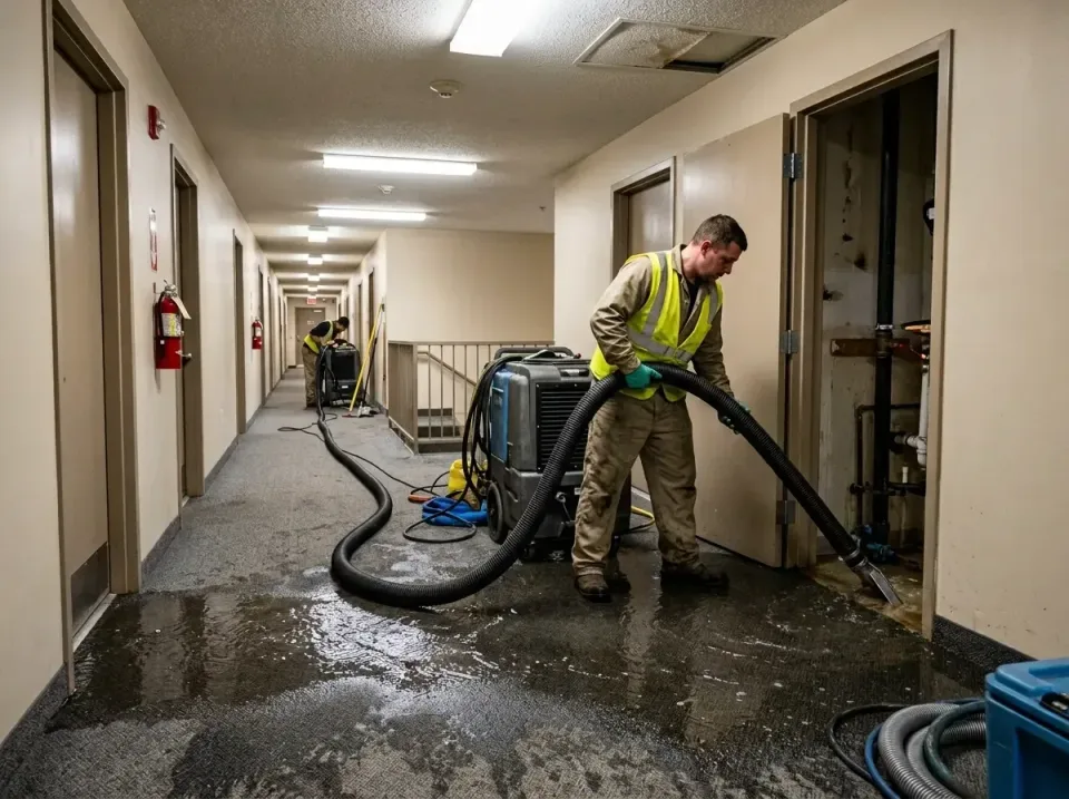 multi-unit-apartment-hallway-f-005 — frequently asked questions, Emergency Burst Pipe Water Extraction & Removal in Burkburn…